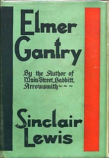 Обложка сатирического романа "Элмер Джентри"